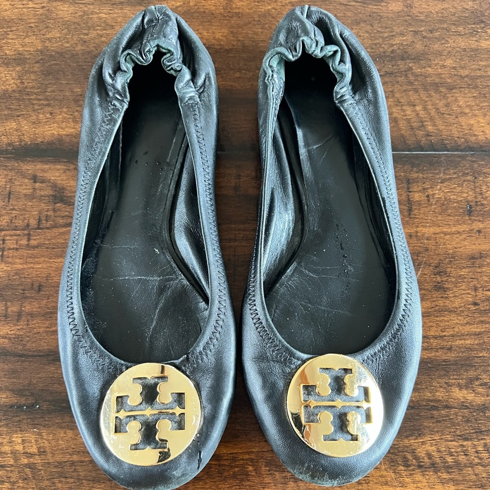 Tory Burch Black Ballet Flats